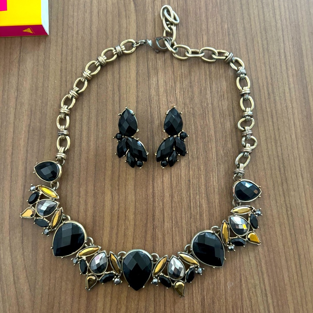 Matching statement necklace and earrings